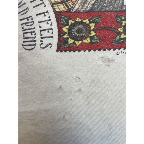VTG How Good It Feels Mary Engelbreit Art T-shirt Women Large 90s Single Stitch - Picture 4 of 12